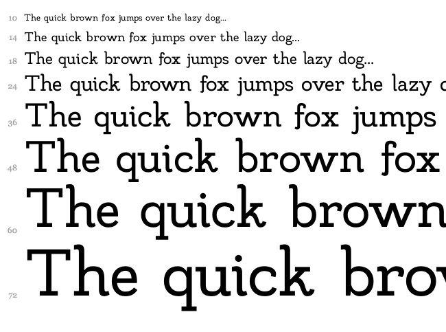 Made Likes Slab font waterfall
